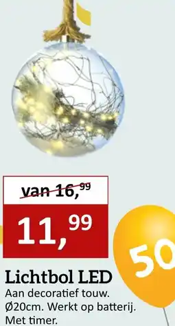 Tuincentrum de Driesprong Lichtbol LED aanbieding