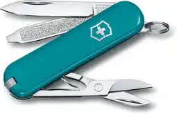 Amazon Victorinox Taschenmesser Classic SD Mountain Lake (7 Funktionen, Klinge, Schere, Nagelfeile), klein aanbieding