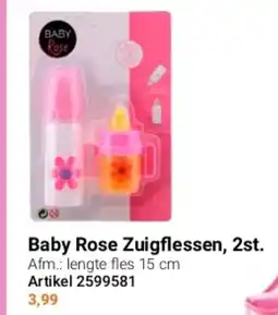 Lobbes Baby Rose Zuigflessen, 2st. aanbieding