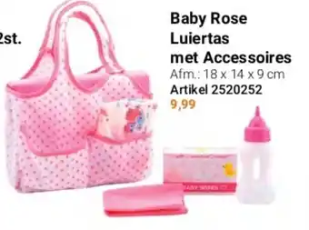 Lobbes Baby Rose Luiertas met Accessoires aanbieding