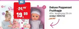 Lobbes Deluxe Poppenset Fruithapje aanbieding