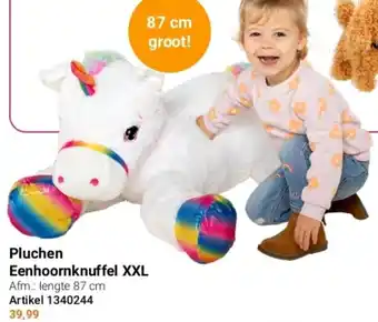 Lobbes Pluchen Eenhoornknuffel XXL aanbieding