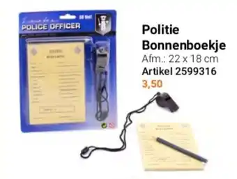 Lobbes Politie Bonnenboekje aanbieding