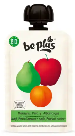 De Online Drogist Be Plus Knijpfruit Apple Pear & Apricot aanbieding