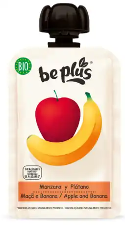 De Online Drogist Be Plus Knijpfruit Apple & Banana aanbieding