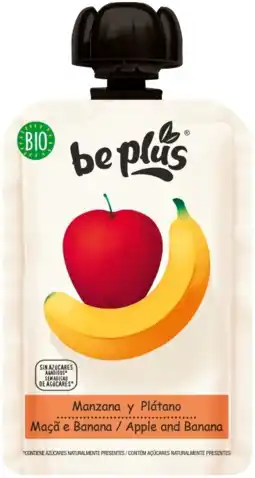 De Online Drogist Be Plus Knijpfruit Apple & Banana aanbieding