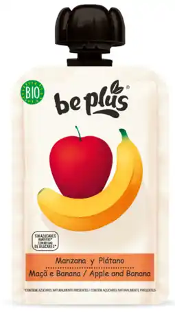 De Online Drogist Be Plus Knijpfruit Apple & Banana aanbieding