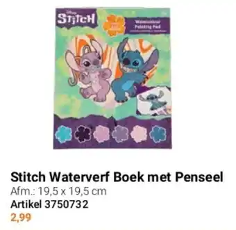 Lobbes Stitch Waterverf Boek met Penseel aanbieding