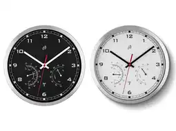 Lidl AURIOL Radiogestuurde wandklok met thermometer en hygrometer aanbieding