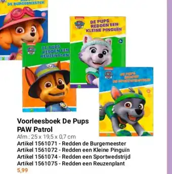 Lobbes Voorleesboek De Pups PAW Patrol aanbieding