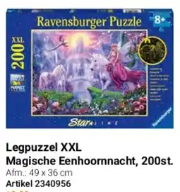 Lobbes Legpuzzel XXL Magische Eenhoornnacht, 200st. aanbieding