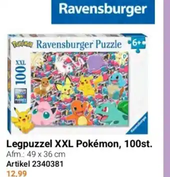 Lobbes Legpuzzel XXL Pokémon, 100st. aanbieding