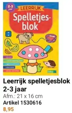 Lobbes Leerrijk spelletjesblok 2-3 jaar aanbieding