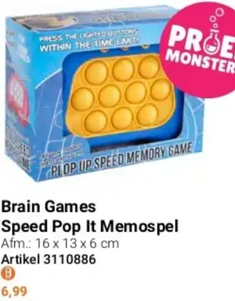 Lobbes Brain Games Speed Pop It Memospel aanbieding