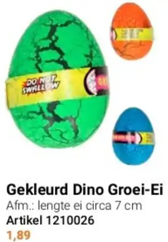 Lobbes Gekleurd Dino Groei-Ei aanbieding