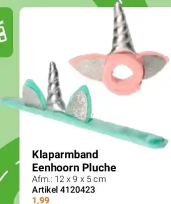 Lobbes Klaparmband Eenhoorn Pluche aanbieding