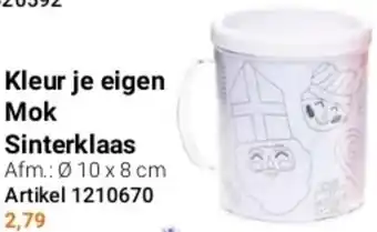 Lobbes Kleur je eigen Mok Sinterklaas aanbieding