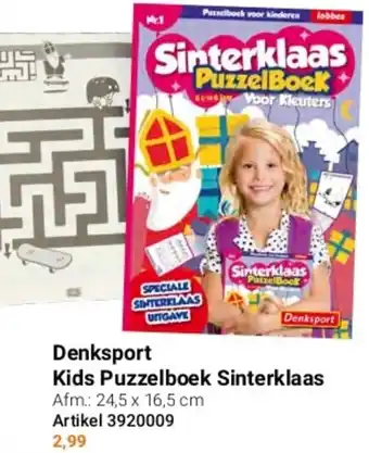 Lobbes Denksport Kids Puzzelboek Sinterklaas aanbieding