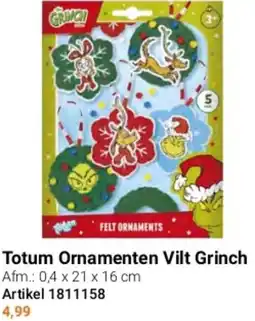 Lobbes Totum Ornamenten Vilt Grinch aanbieding