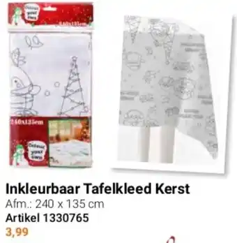 Lobbes Inkleurbaar Tafelkleed Kerst aanbieding