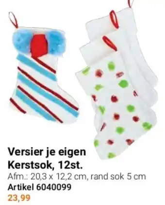 Lobbes Versier je eigen Kerstsok, 12st. aanbieding