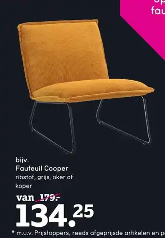 Leen Bakker Fauteuil Cooper aanbieding