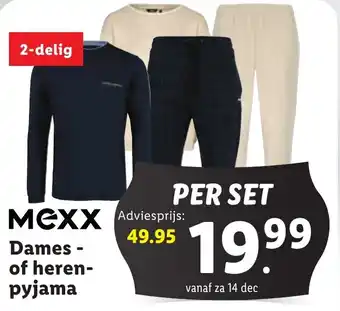 Lidl Mexx Dames of heren pyjama aanbieding