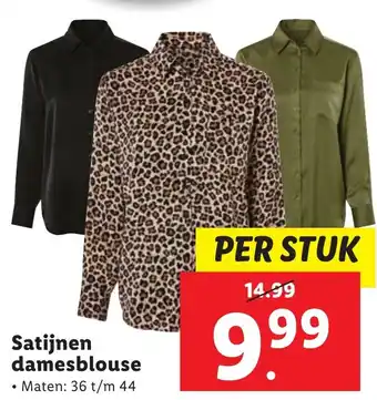 Lidl Satijnen damesblouse aanbieding