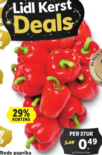 Lidl Rode paprika aanbieding