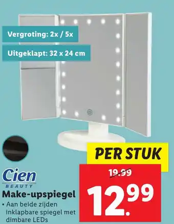 Lidl Cien beauty Make-upspiegel aanbieding