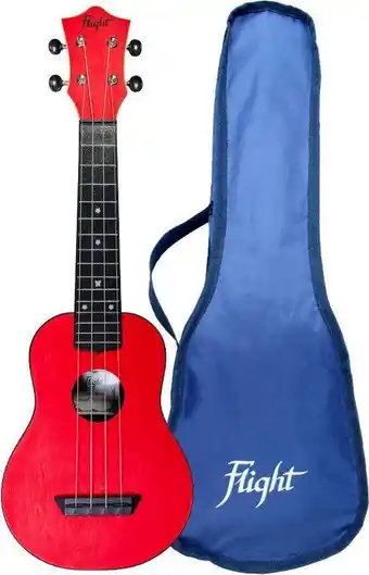 Bol.com Flight Sopraan Ukelele - Travel Series - Rood - TUS35RD aanbieding