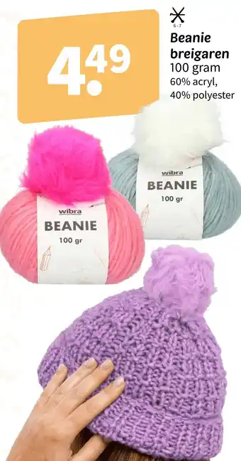 Wibra Beanie breigaren aanbieding