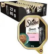 Bol.com Sheba Kattenvoer - Sauce Collection - Zalm - Kuipjes - 22x85g aanbieding