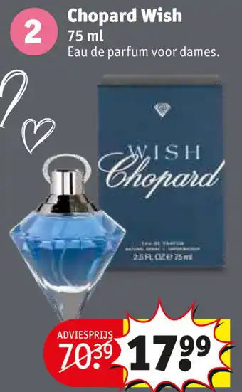 Kruidvat Chopard Wish Dames edp 75ml aanbieding