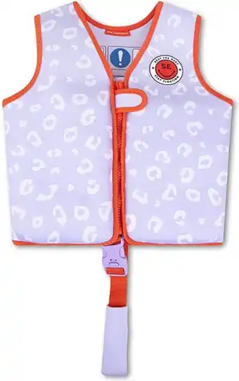 Bol.com Swim Essentials Zwemvest Kind - Lila Panterprint - 18-30 kg - 3-6 jaar aanbieding