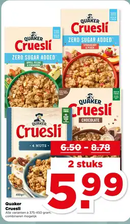 PLUS Quaker Cruesli aanbieding