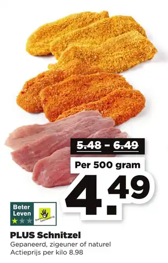 PLUS Schnitzel 500g aanbieding