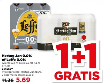 PLUS Hertog Jan 0.0% of Leffe 0.0% aanbieding