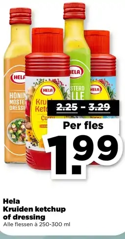 PLUS Hela Kruiden ketchup of dressing aanbieding