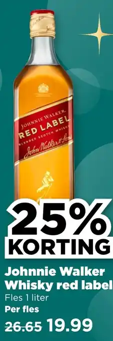 PLUS Johnnie Walker Whisky red label aanbieding