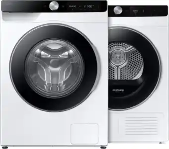 Coolblue Samsung WW90DG6U85LKU3 AI Wash + Samsung DV90T6240LK/S2 aanbieding