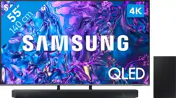 Coolblue Samsung QLED 4K 55Q74D (2024) + Soundbar aanbieding