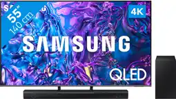 Coolblue Samsung QLED 4K 55Q74D (2024) + Samsung HW-B530 (2022) aanbieding