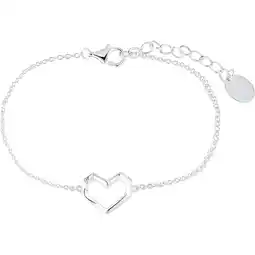 Douglas s.Oliver Armband voor dames, 925 sterling zilver, zirkonia synth., parelmoer | hartje aanbieding