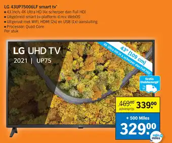 Albert Heijn LG 43UP75006LF smart tv* aanbieding