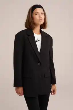 Wehkamp WE Fashion rechtvallende blazer zwart aanbieding