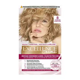 Bol.com L'Oréal Paris Excellence Crème Lichtblond 8 - Permanente Haarkleuring aanbieding