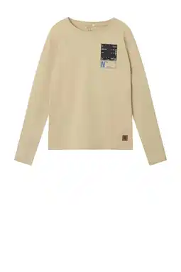 Wehkamp NAME IT KIDS longsleeve NKMORINDO met printopdruk beige aanbieding