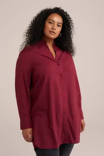 Wehkamp WE Fashion Curve blouse wine aanbieding