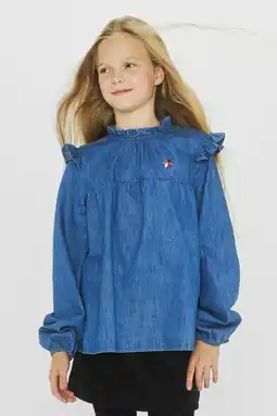 Wehkamp Me & My Monkey Top Roanne met borduursel blauw aanbieding